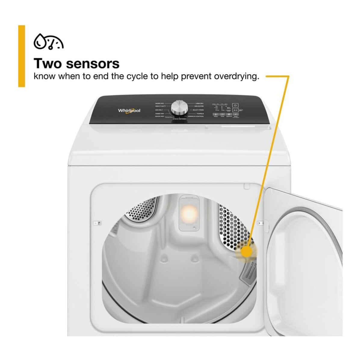 7.0 Cu. Ft. Top Load Electric Moisture Sensing Dryer with Steam