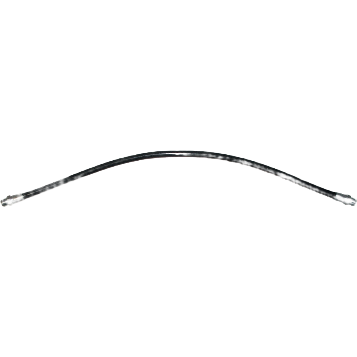 Flexible black grease hose with metal fittings designed for tools and home improvement maintenance tasks