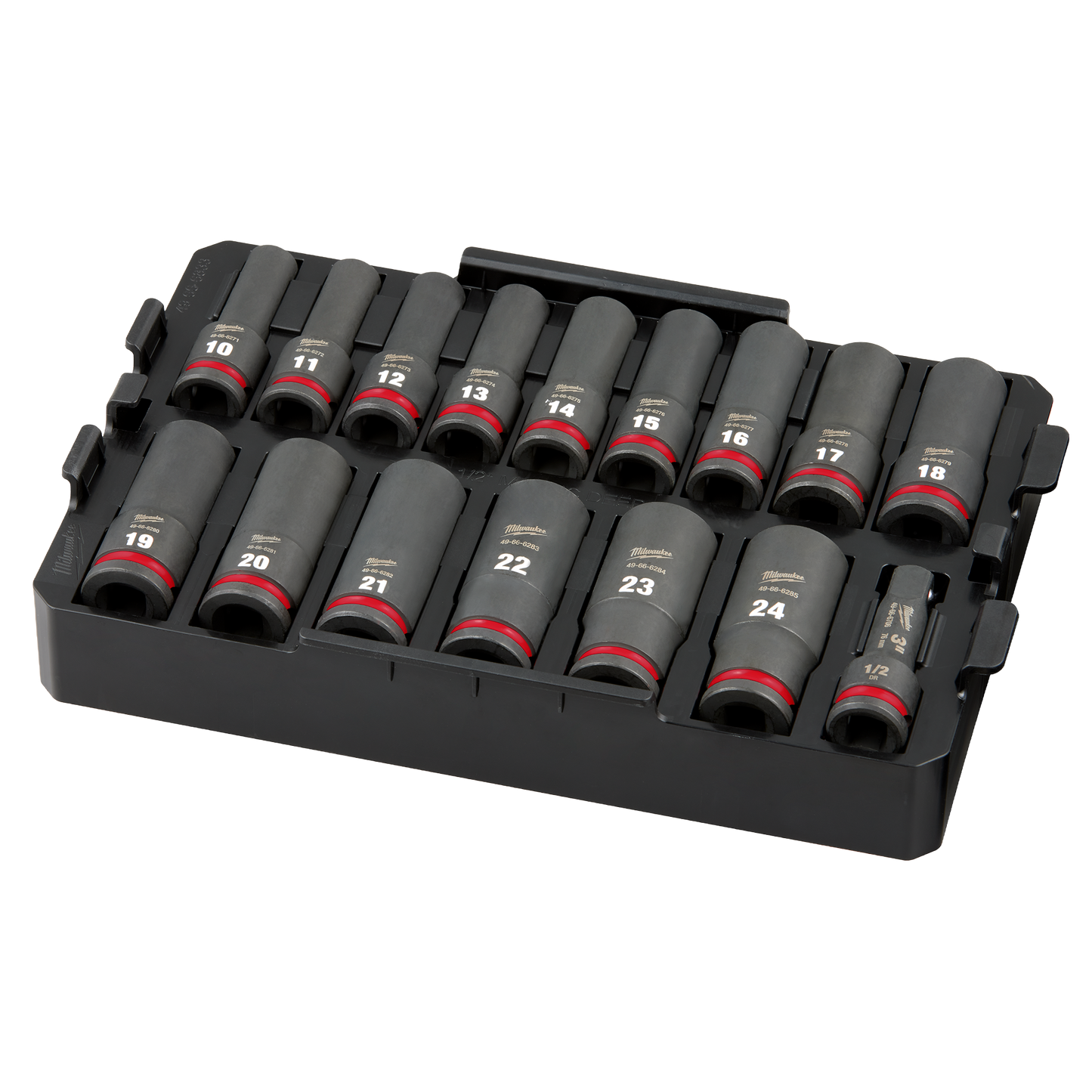 Milwaukee 16PC SHOCKWAVE™ Impact Duty Socket 1/2” Drive MM TRAY Set