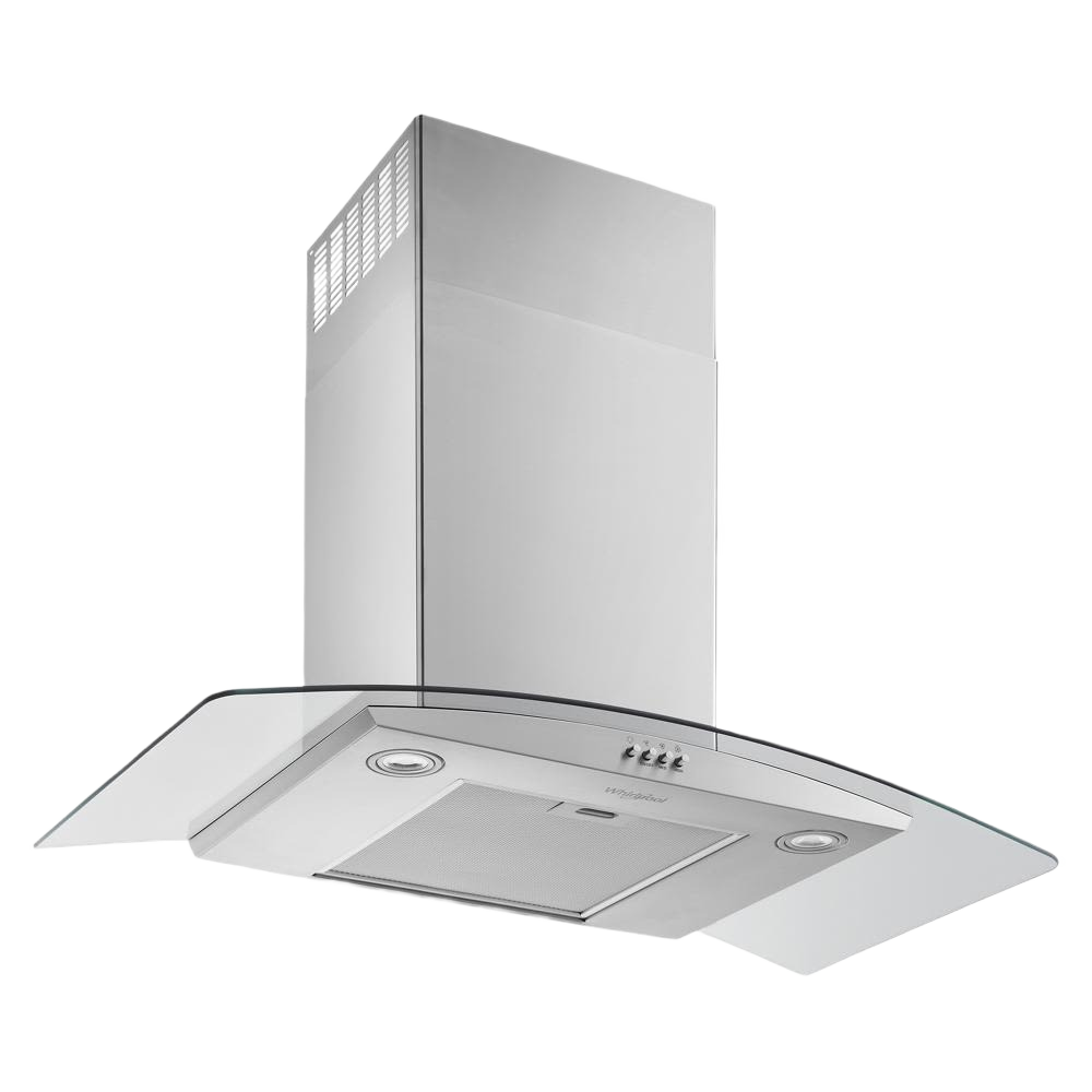 Stainless steel and glass wall mount range hood with 3-speed exhaust fan from Wall Mounted Range Hoods collection