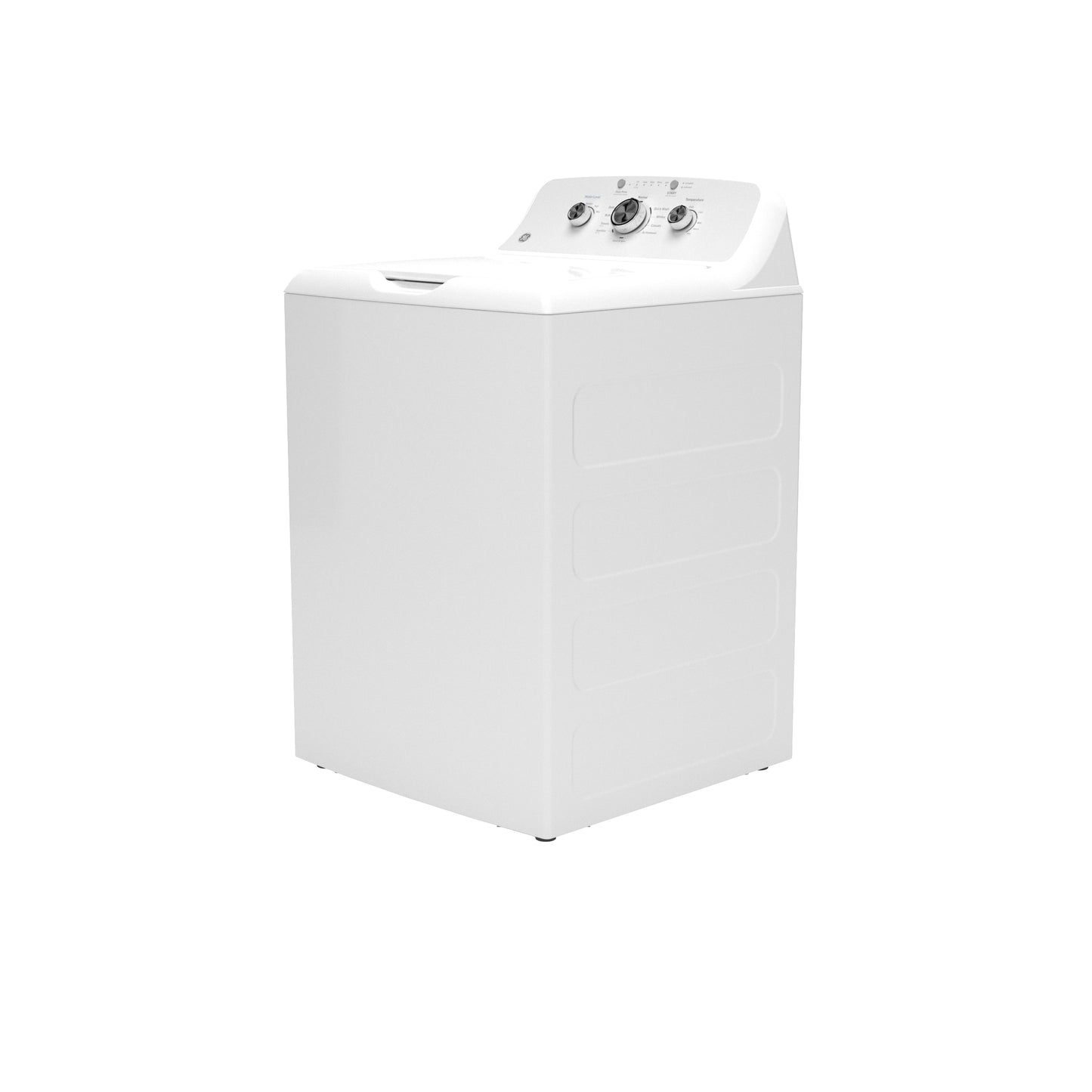 White top load washer showcasing control panel with dials and sturdy design for home appliances and washers collection