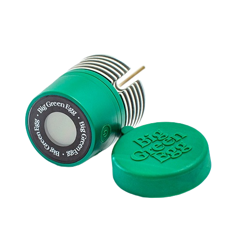 Compact green Bluetooth thermometer with protective cap for grilling and outdoor cooking accessories collections