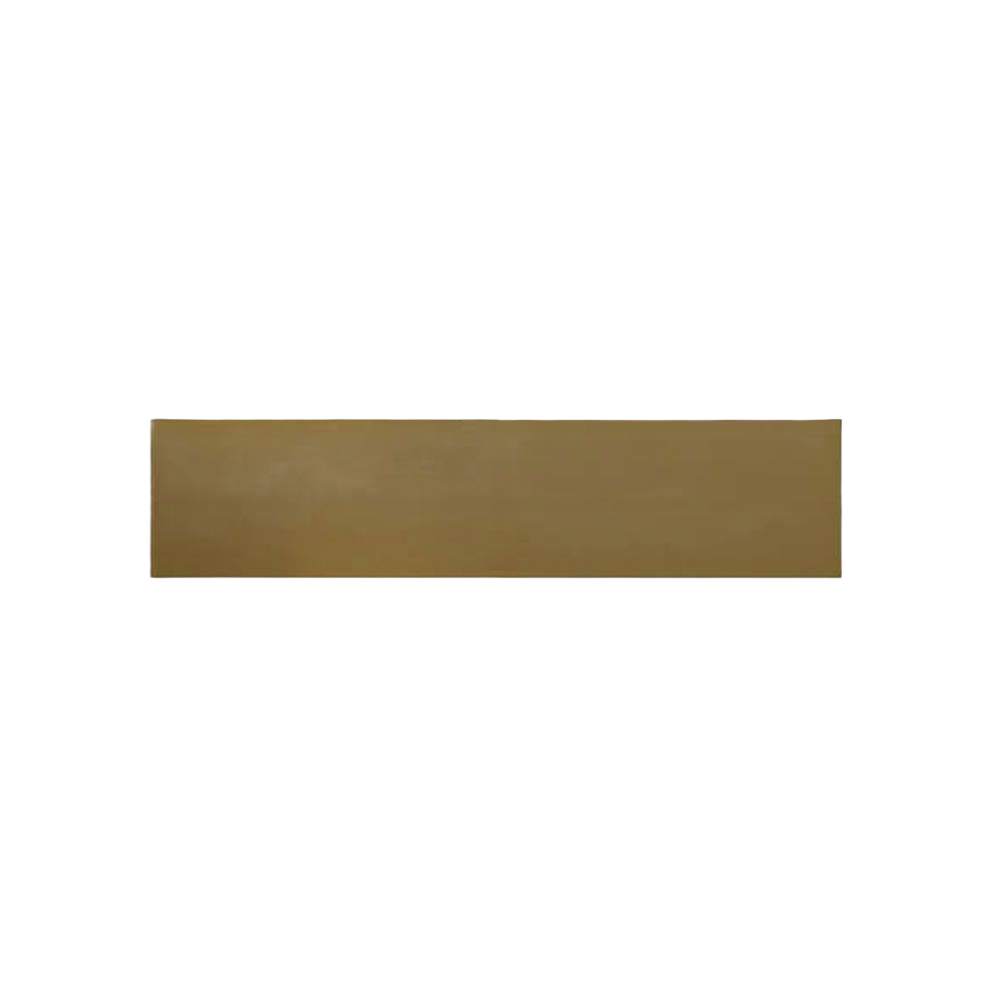 Bright brass finished aluminum kick plate designed for door protection in home improvement projects