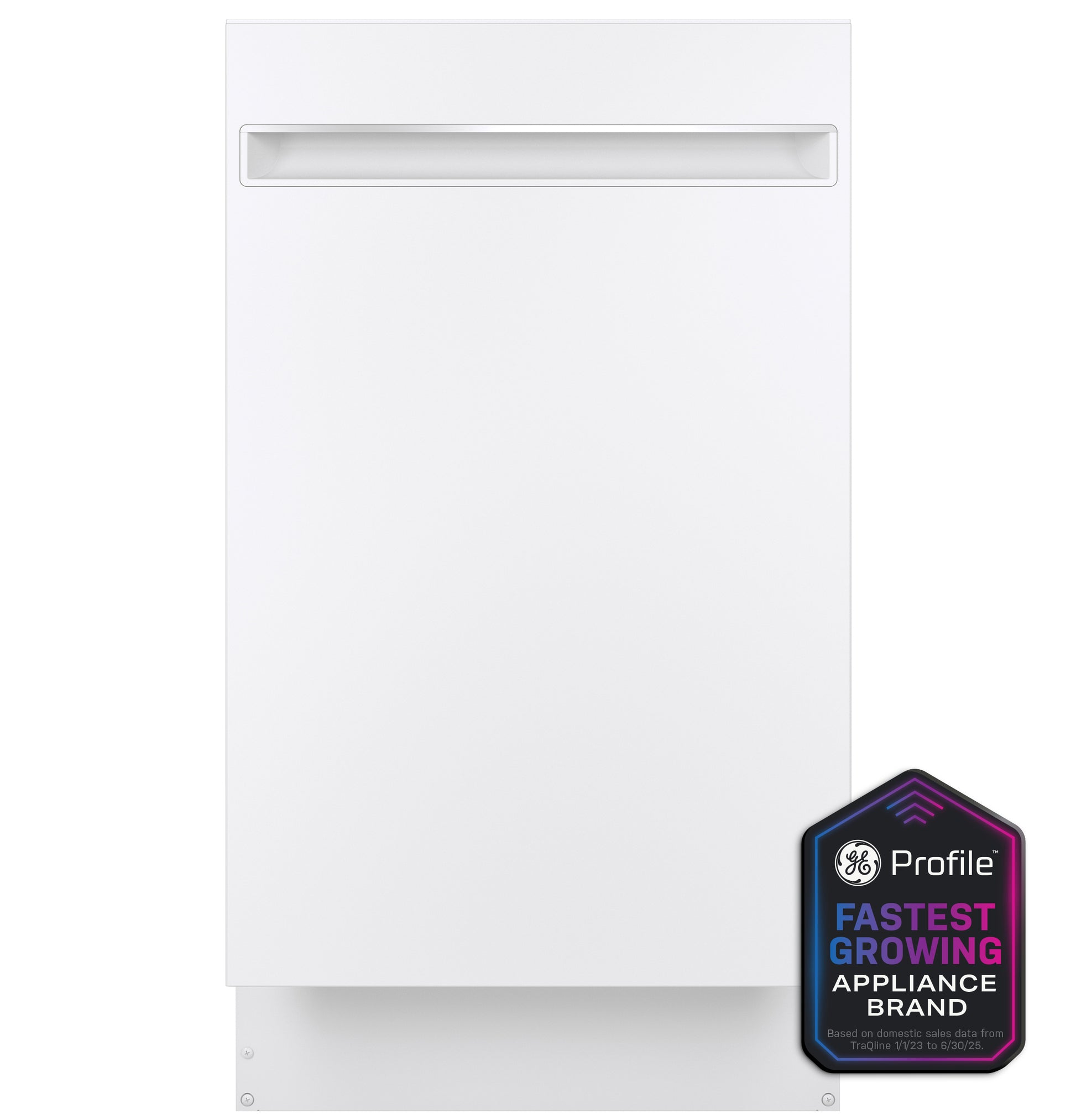 White 18-inch ADA compliant dishwasher with stainless steel interior and sanitize cycle in dishwashers and appliances collection