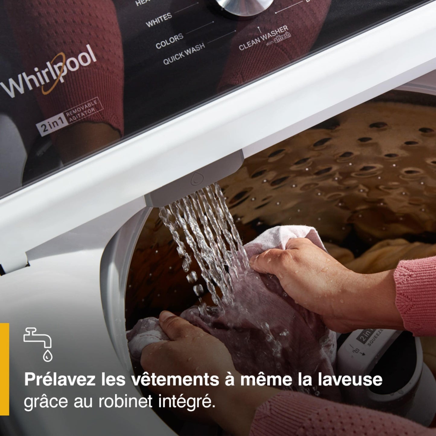 4.7-4.8 Cu. Ft. Top Load Washer with 2 in 1 Removable Agitator