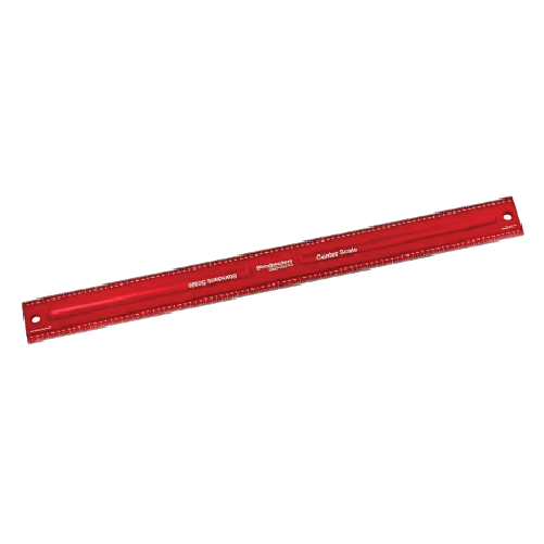 Red precision woodworking rule for accurate measurements in hand tools and measuring tools collections under $100