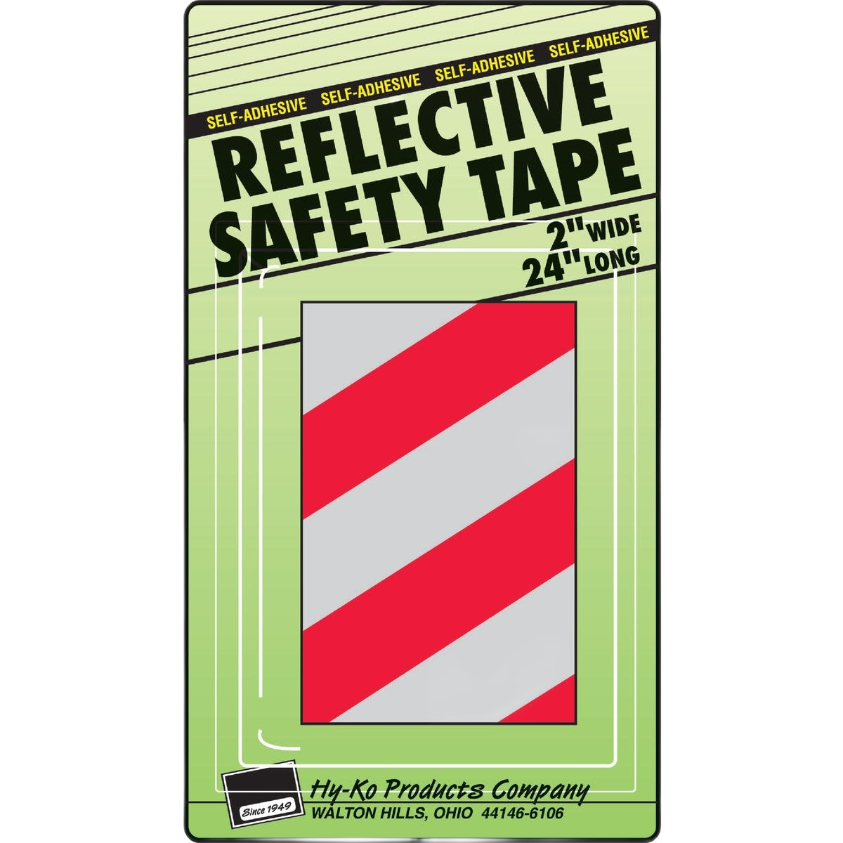 Self-adhesive reflective safety tape with red and silver stripes for traffic safety and home improvement under $50 collection