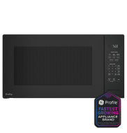 Black built-in sensor microwave oven with digital control panel for modern kitchen appliance collections