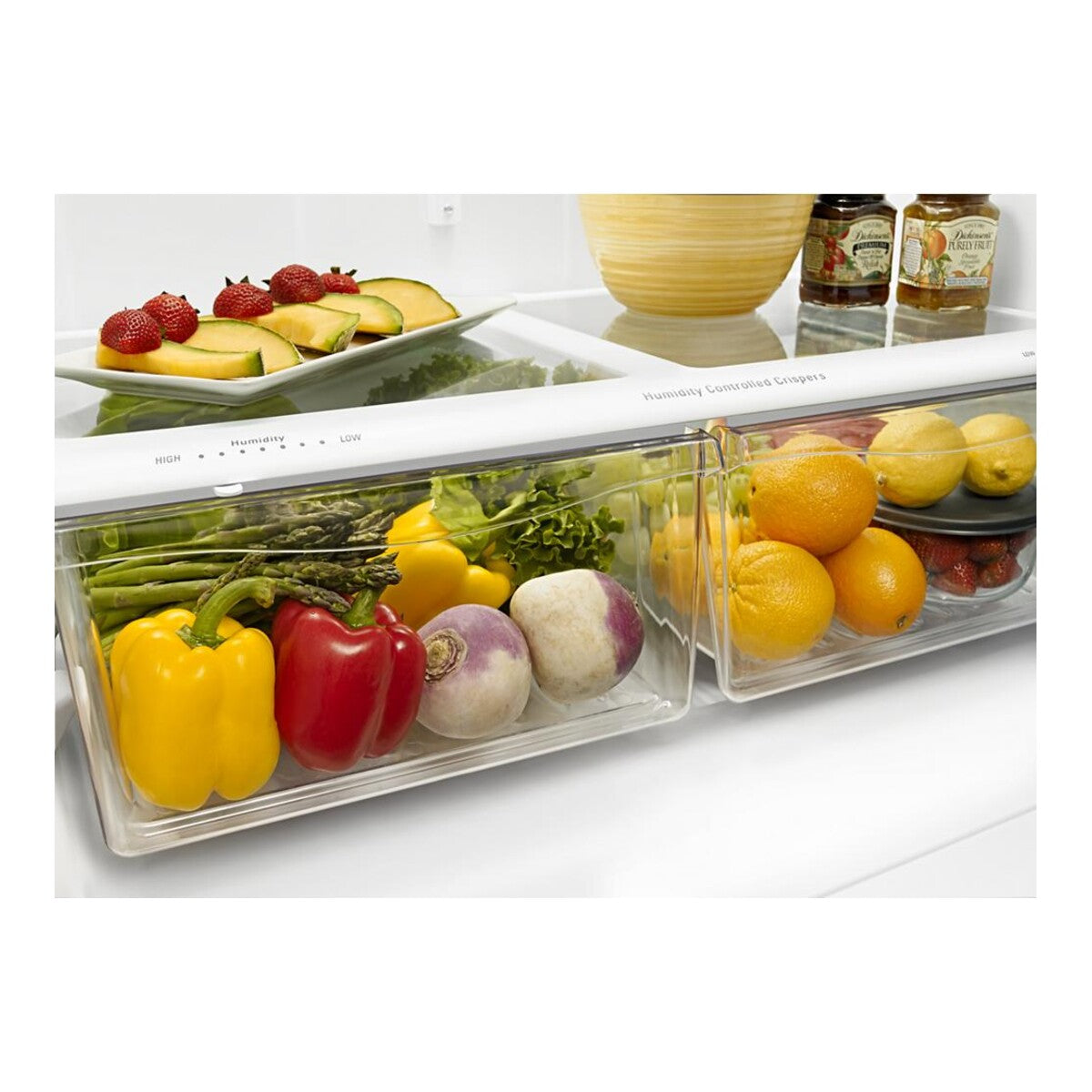Amana® by Whirlpool Corp. 33-Inch Bottom-Freezer Refrigerator with EasyFreezer™ Pull-Out Drawer — 22 Cu. Ft.