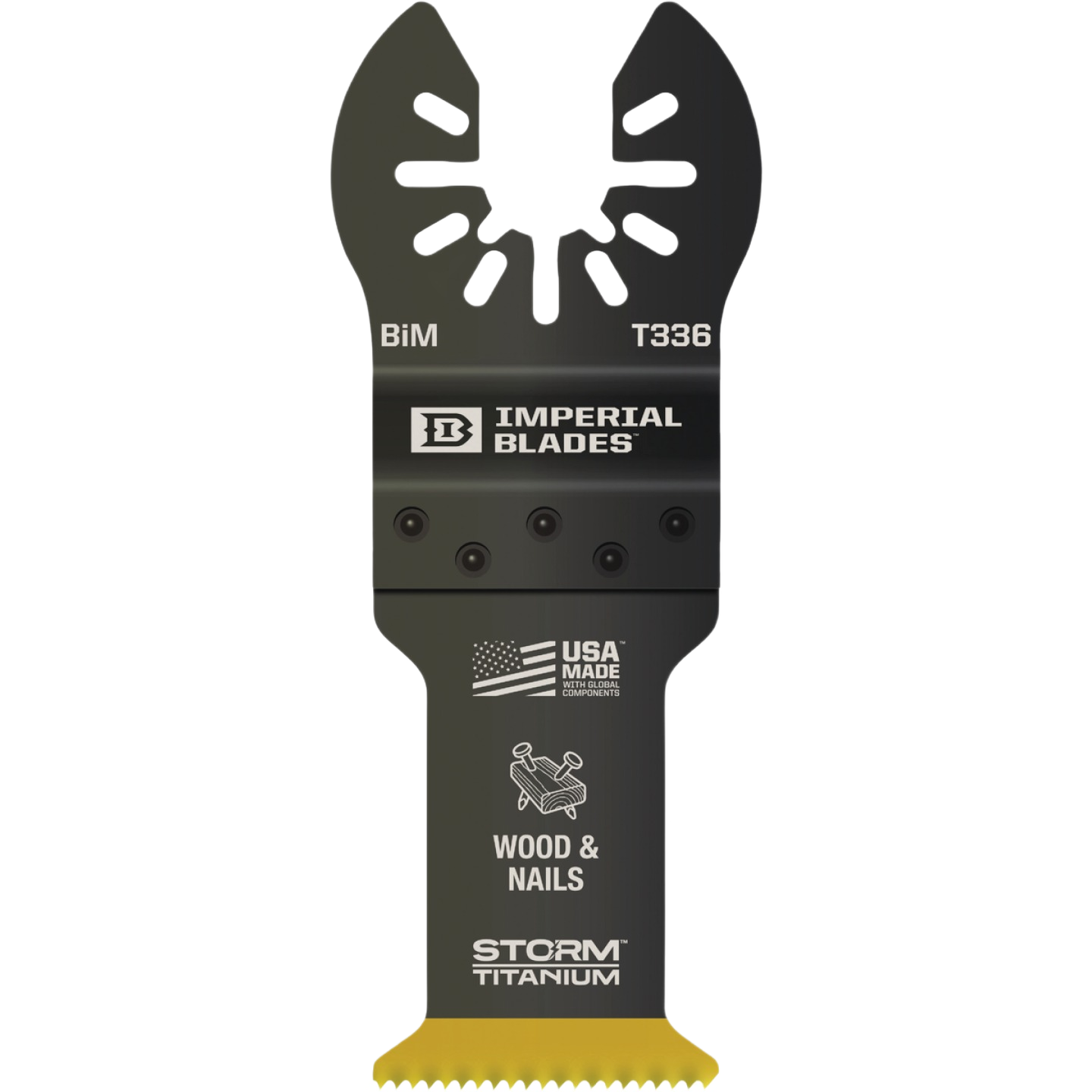 Imperial Blades ONE FIT 1-1/4 In. Titanium Coated Bi-Metal Storm Oscillating Blade
