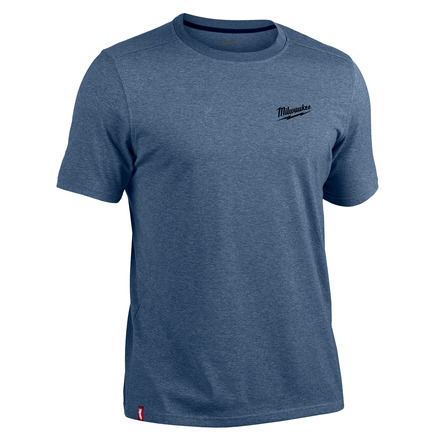 Blue short sleeve hybrid work tee from Milwaukee Apparel collection for comfortable lightweight wear under $50