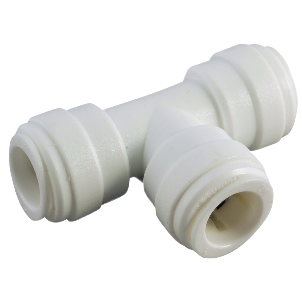 White plastic push-in union tee fitting for plumbing in Pipes & Fittings and Push Fittings under $50 collection