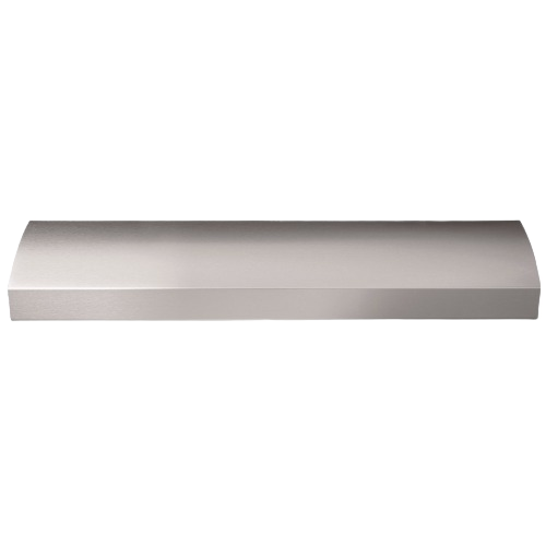 Stainless steel under-cabinet range hood with LED lighting and 325 CFM ventilation for home improvement projects