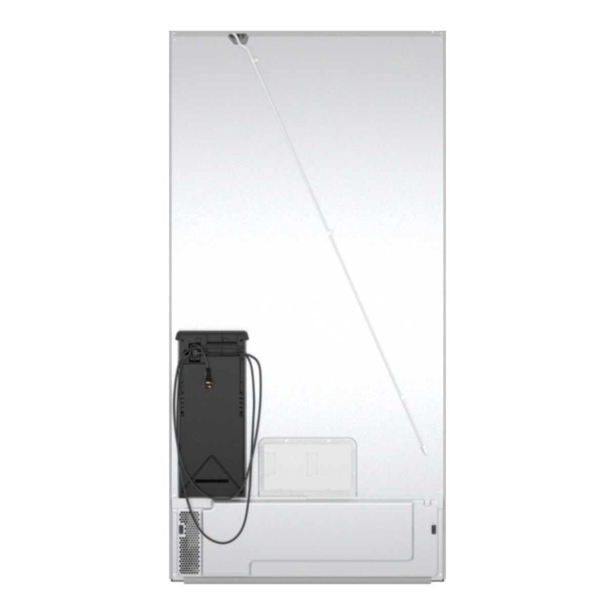 800 Series, French Door Bottom Mount Refrigerator, Glass door, 36'', White, Total No Frost