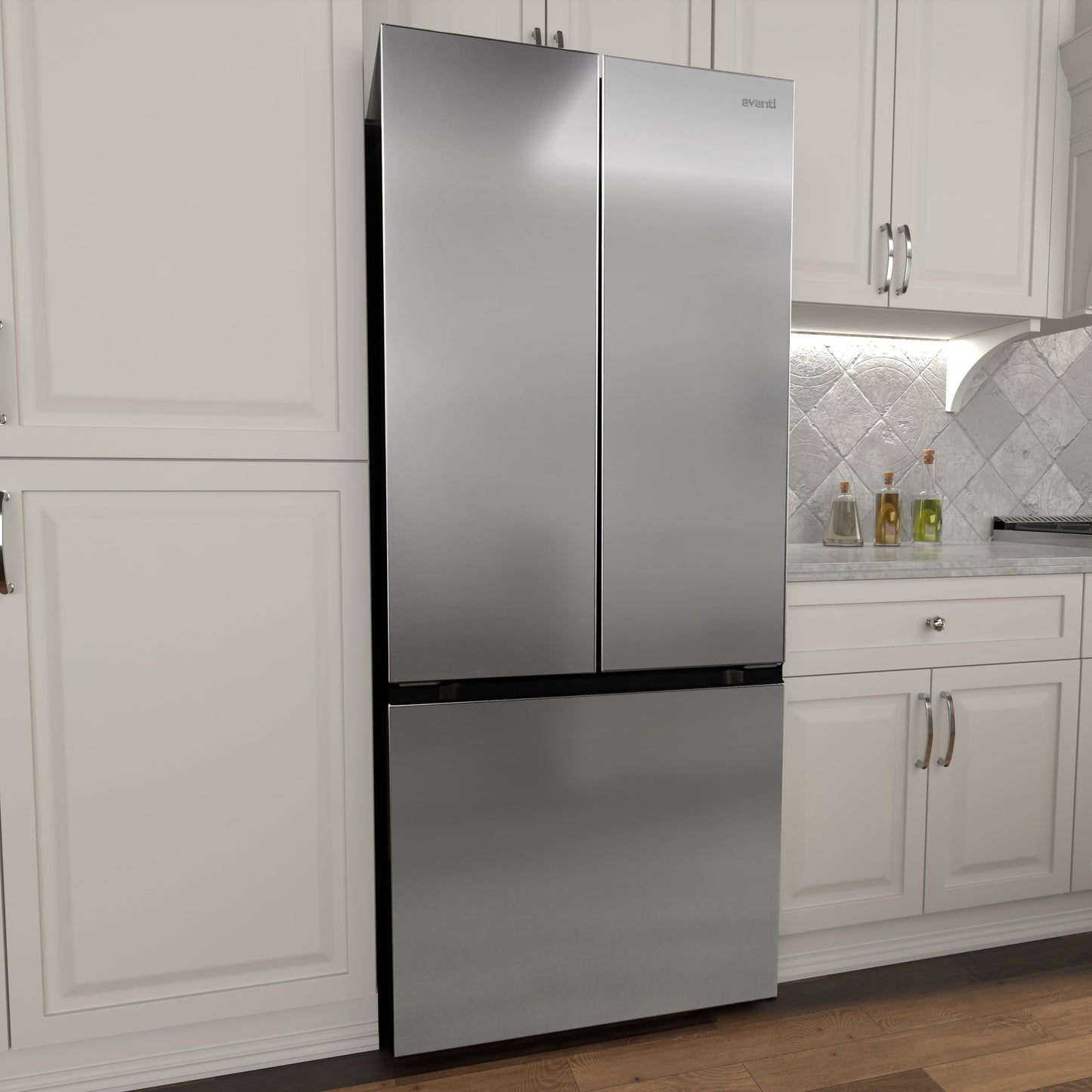 Avanti Frost Free French Door Refrigerator, 17.5 cu. ft. - Stainless Steel
