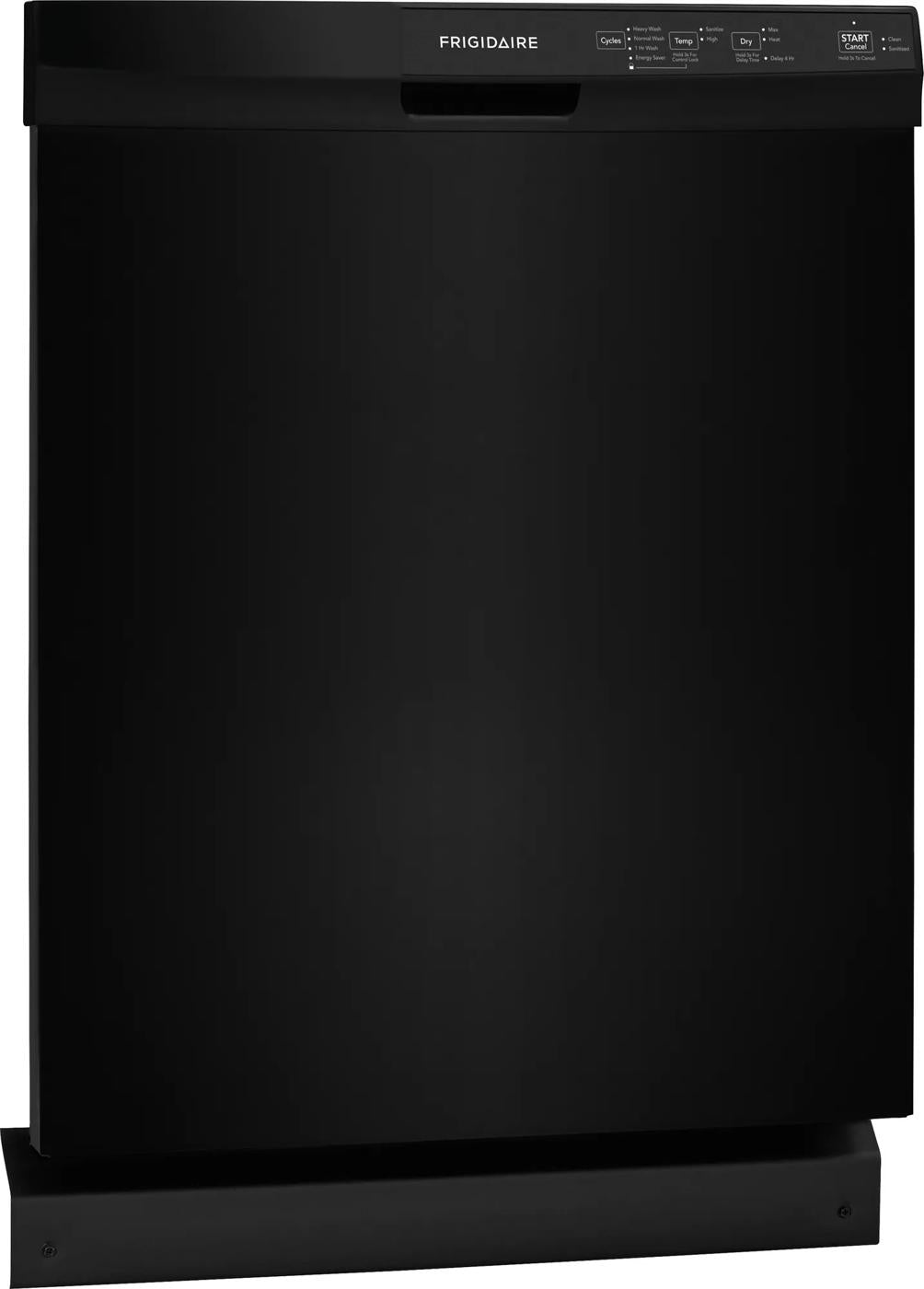 Black built-in dishwasher with electronic control panel, part of kitchen appliances for home improvement and dishwashers collection