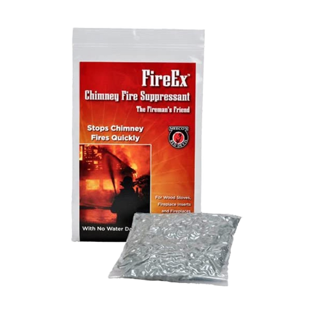 FireEx Chimney Fire Suppressant packet with red packaging for wood stoves in Plumbing Parts & Repair and Home Improvement collections