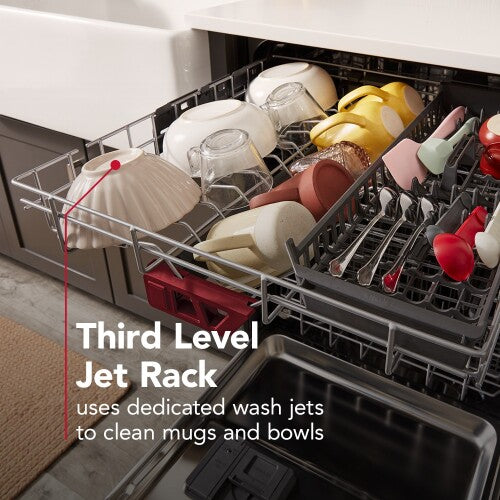 KitchenAid® Third Level Jet Rack Dishwasher with 40+ Total Wash Jets 41 dBA