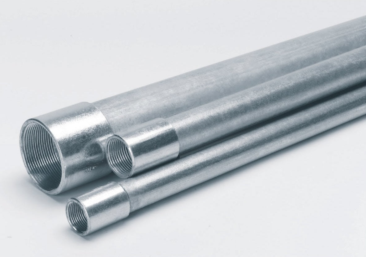 Galvanized intermediate metal conduit pipes with threaded ends for electrical conduit and wiring applications under $50 collections