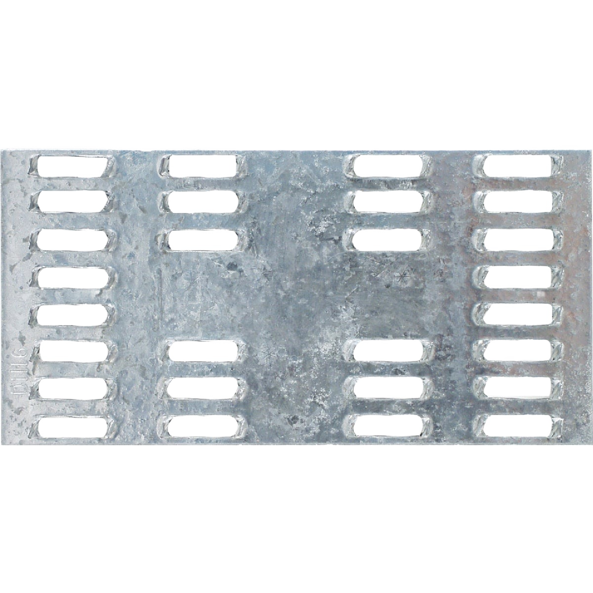 Galvanized steel mending plate with slotted holes for reinforcing and repairing wood framing under 100 and lumber materials collections