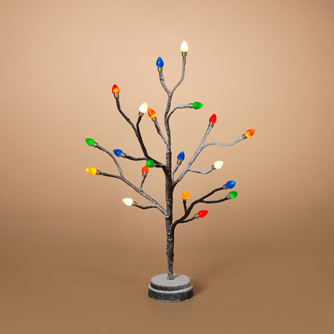 Gerson International 20" Tree w/Multicolor Bulbs