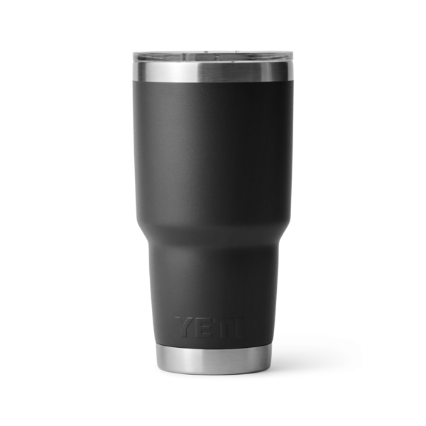 Matte black insulated 30 oz tumbler with stainless steel accents and clear Magslider lid, ideal for Drinkware, Tableware, and Kitchen & Kitchenware collections under $100.
