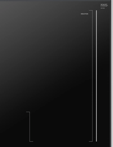 Dark gray induction cooktop surface mount with sleek glass-ceramic finish from kitchen appliances collection