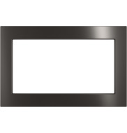 Dark metal built-in trim kit with sleek rectangular design for kitchen appliances and home improvement tools collection