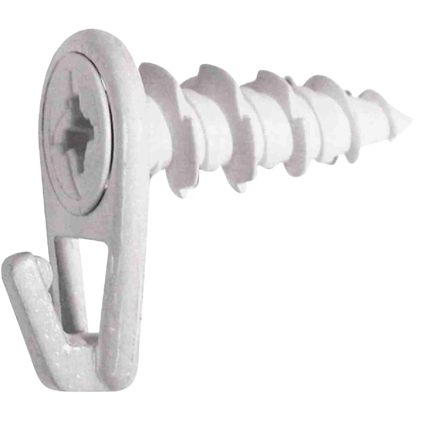 Small white wall driller hook for secure picture hanging in hardware, fasteners, and home improvement tools collections