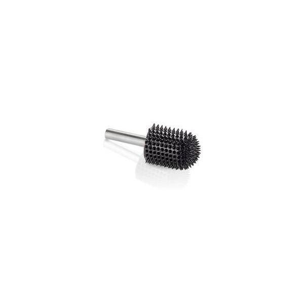 Very coarse ball-nose burr with 1/4-inch metal shaft for heavy-duty grinding in tools and home improvement tasks
