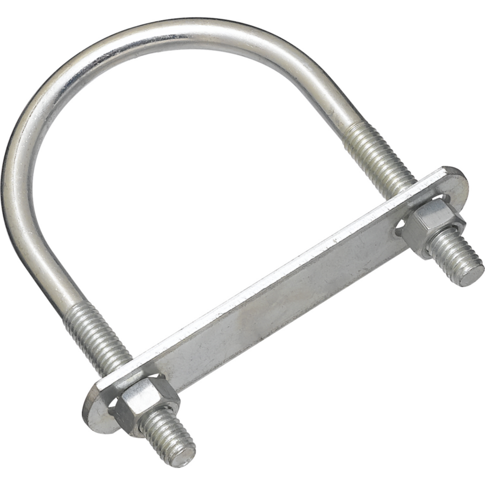 Zinc round U bolt with nuts for securing pipes and materials in hardware and fasteners under $50 collection