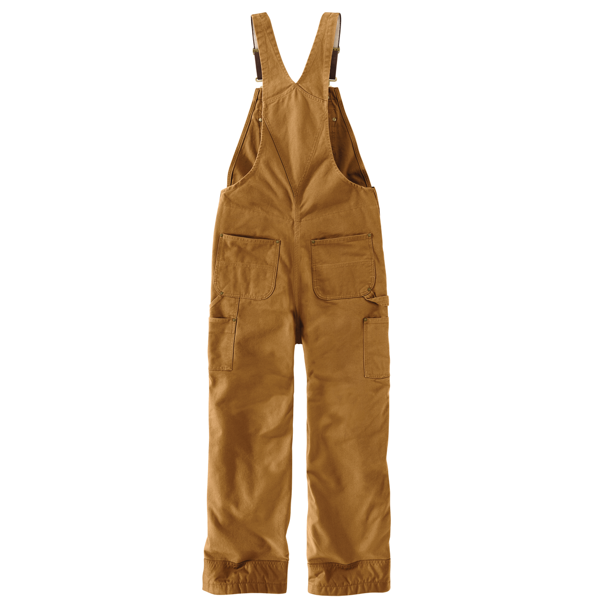 Carhartt Washed Duck Insulated Bib Overall - Carhartt Brown, Short Medium