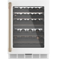 compact wine storage with glass door and wooden handle for kitchen and home appliances
