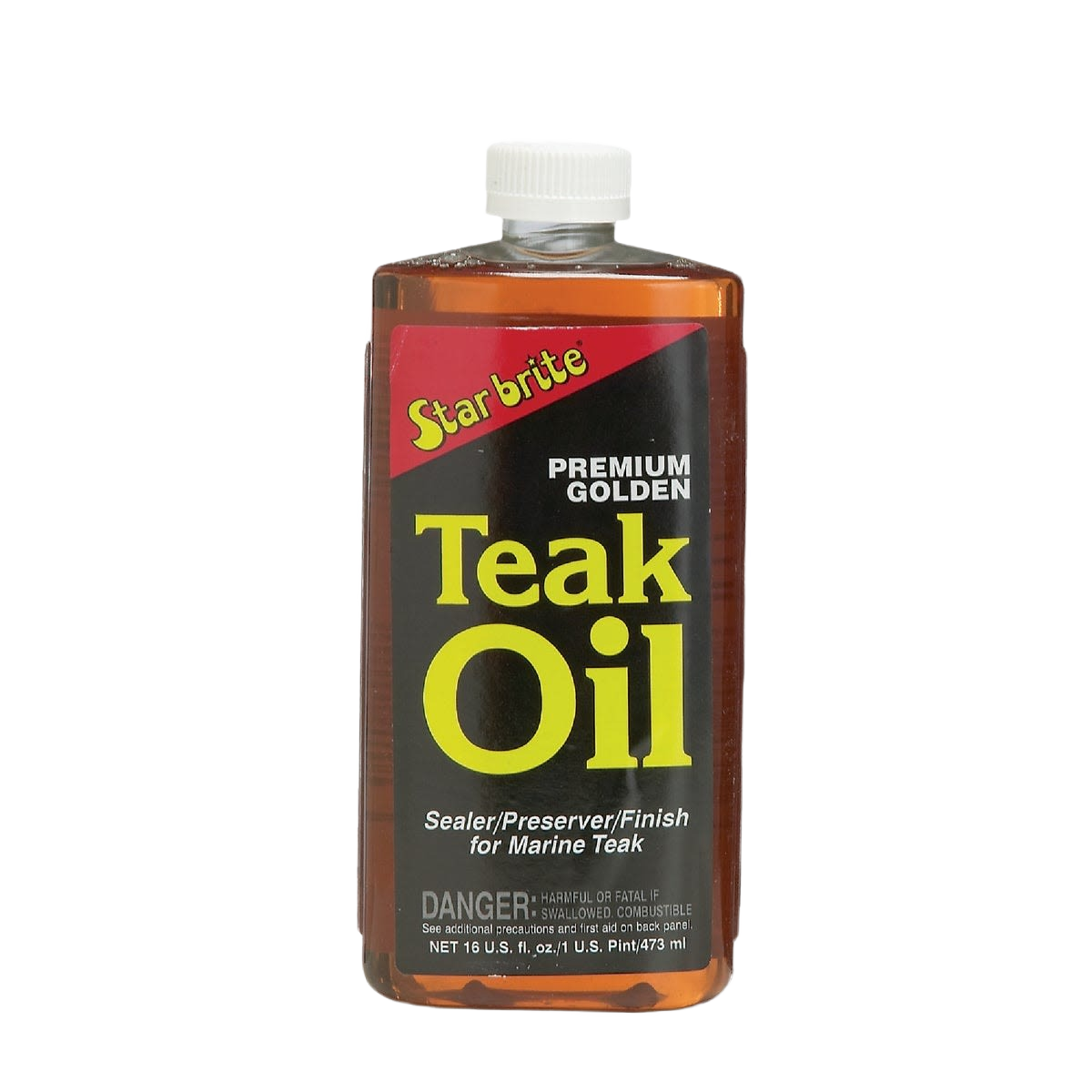 Starbrite premium teak oil finish in 1 pint bottle for wood finishing and exterior stain and sealer projects