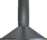 Savona Chimney Hood 36" LED 600CFM, Blk SS