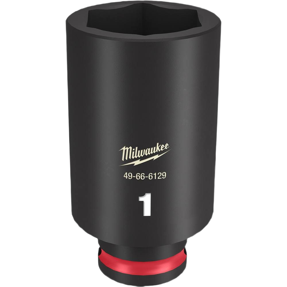 Milwaukee 3/8" drive impact socket with deep 6-point design for heavy-duty use in hand tools collection