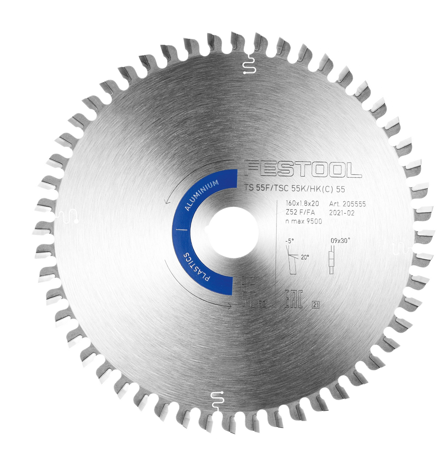 Circular saw blade with carbide teeth designed for aluminum and plastics in woodworking tool accessories collections