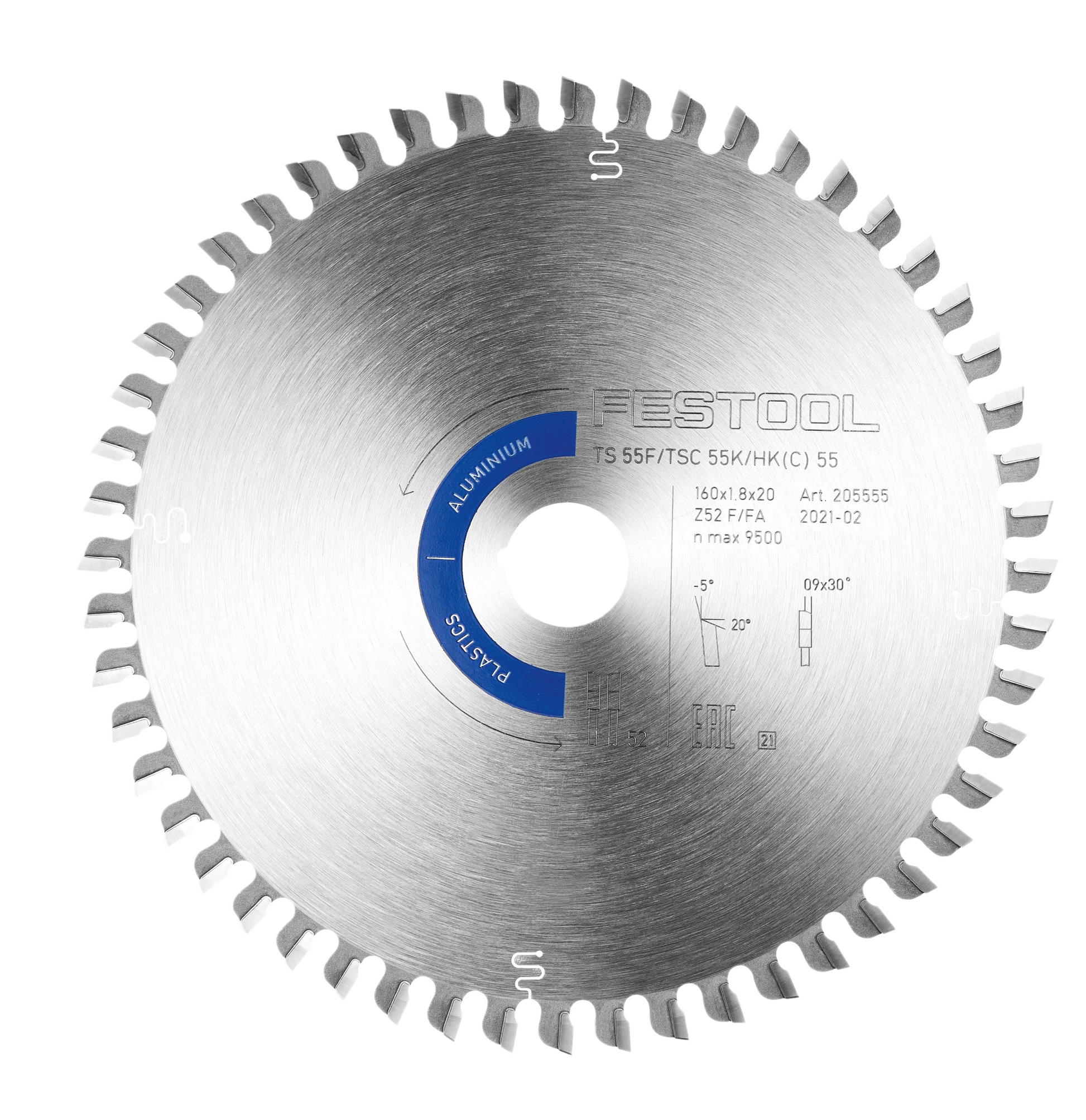Circular saw blade with carbide teeth designed for aluminum and plastics in woodworking tool accessories collections
