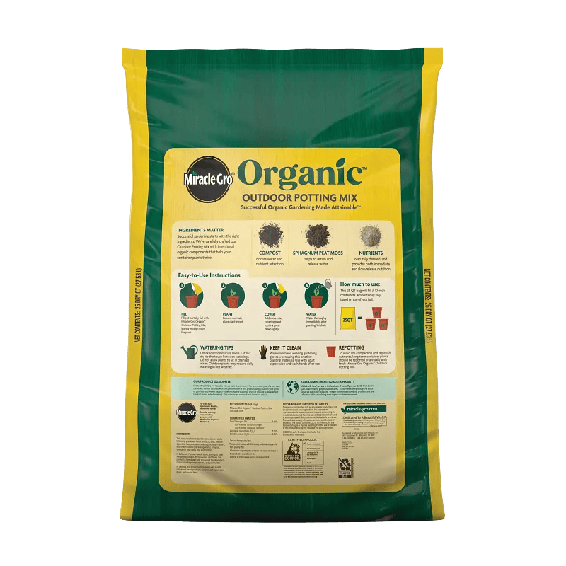 Miracle-Gro 25 Qt. Organic Outdoor Potting Mix