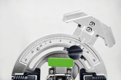 Metal woodworking angle stop with adjustable protractor for precise angled cuts in Festool tool accessories collections