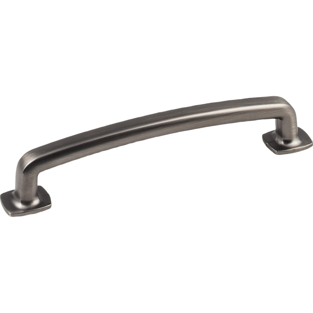 Curved cabinet pull with brushed pewter finish for furniture hardware and home improvement projects under $50