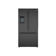 36-inch black stainless steel French door refrigerator with bottom freezer and built-in water dispenser in Bosch Appliances collection