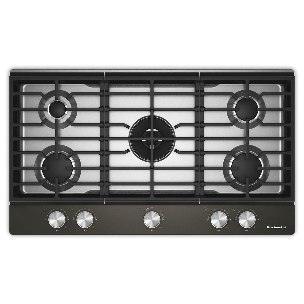 KitchenAid® 36  in. Gas Cooktop with 5 Burners and Integrated Wok Grate