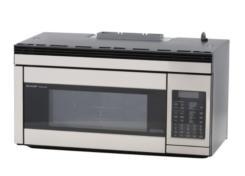 1.1 cu. ft. 850W Sharp Stainless Steel Over-the-Range Convection Microwave Oven