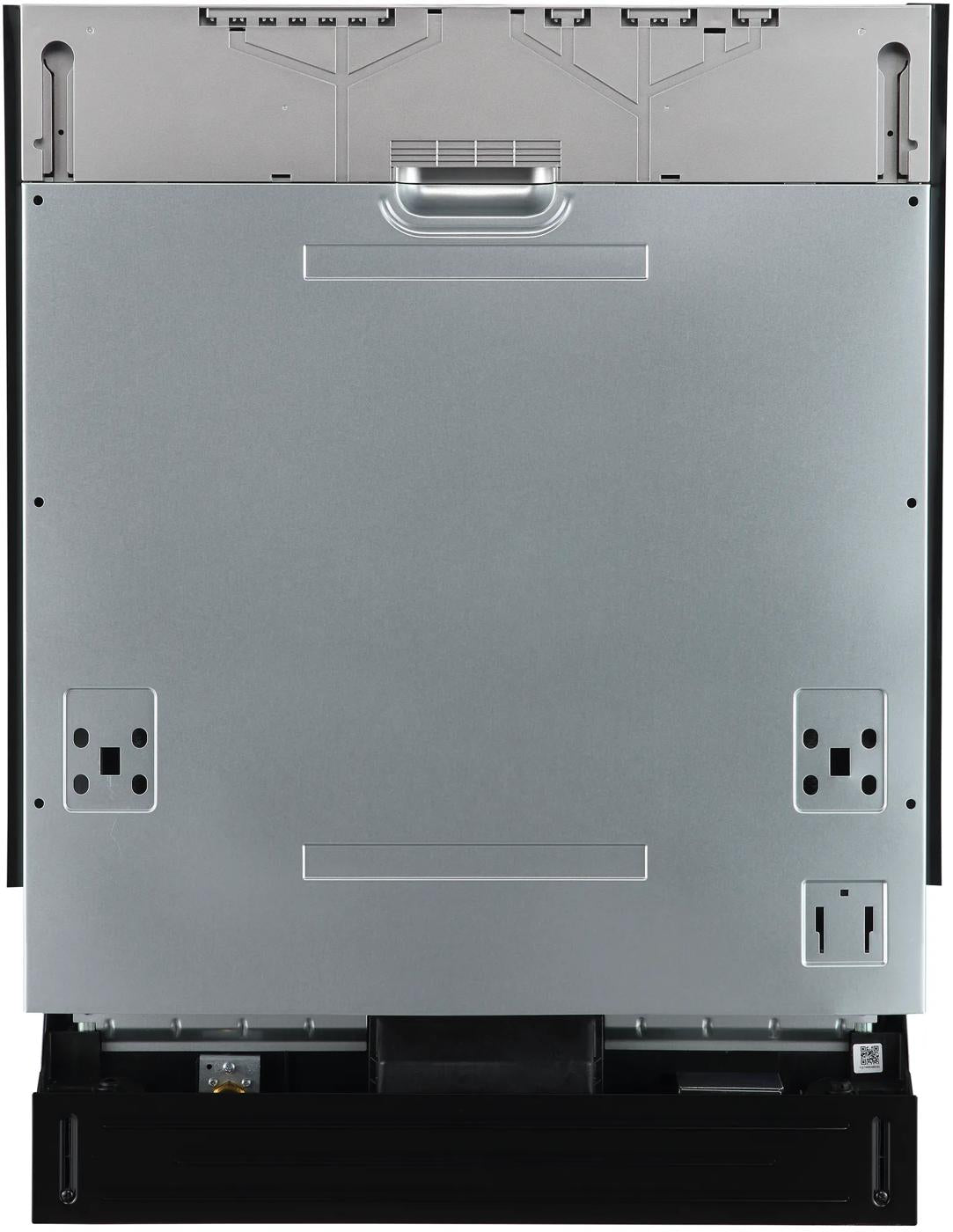 Rear view of a 24-inch panel ready built-in dishwasher showcasing metal construction and integrated handle, featured in Dishwashers at Hartville Hardware.