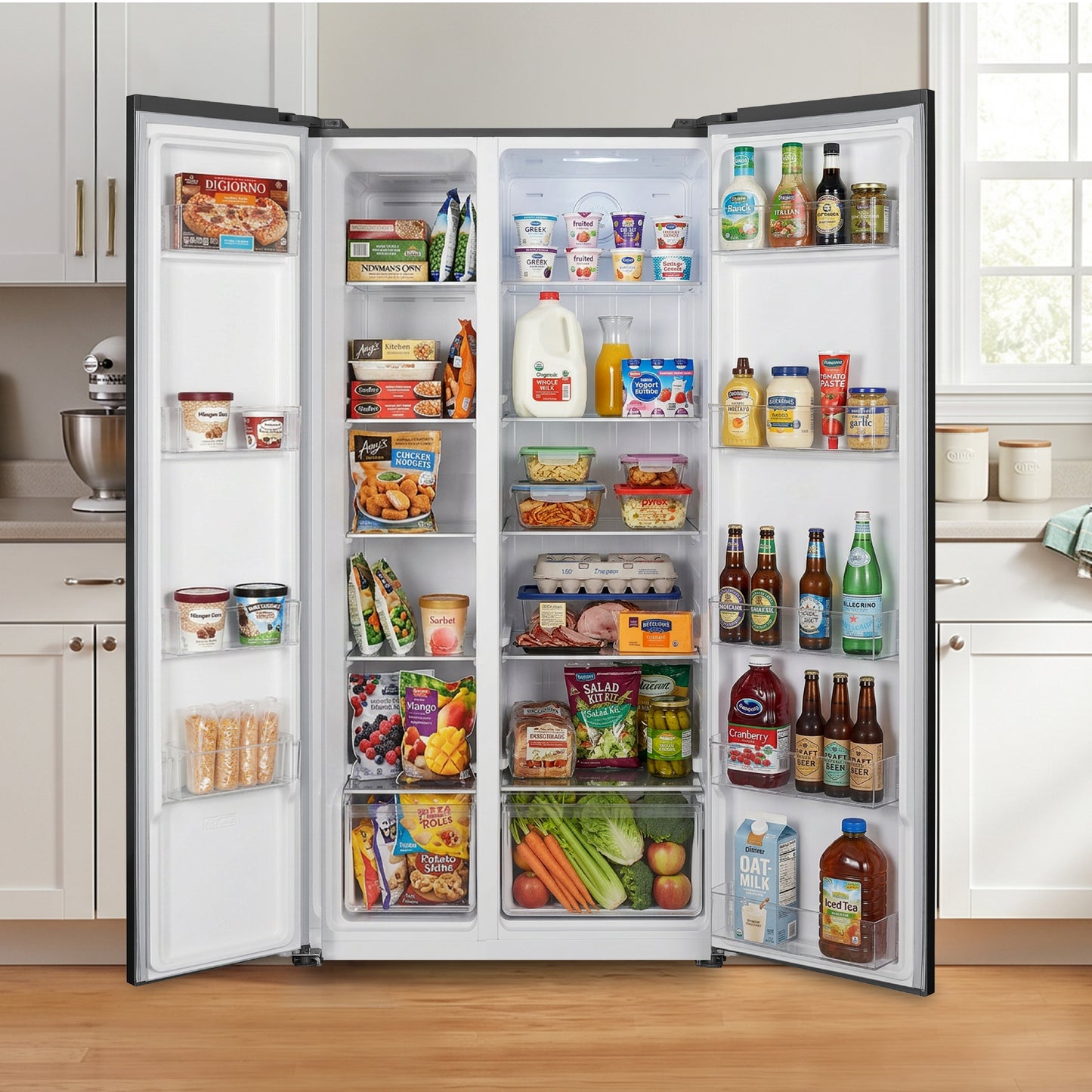 Element Electronics 21.4 cu. ft. Side-by-Side Refrigerator - Stainless Steel (ERX21FDS)