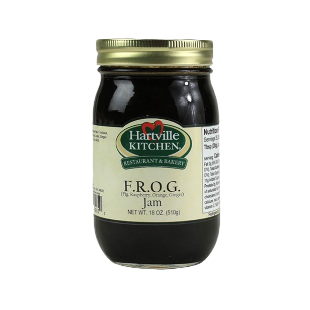 Hartville Kitchen F.R.O.G. Jam 18 oz featuring figs, raspberries, orange, and ginger in Jams & Jellies and Food & Beverage collections