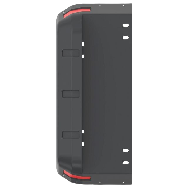 Black rear fender for John Deere Gator with red trim, part of automotive tools and parts accessories collection