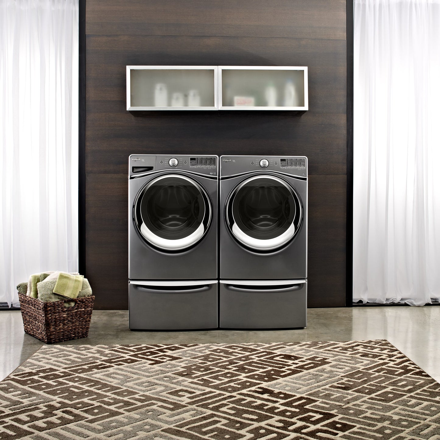 15.5" Pedestal for Front Load Washer and Dryer with Storage