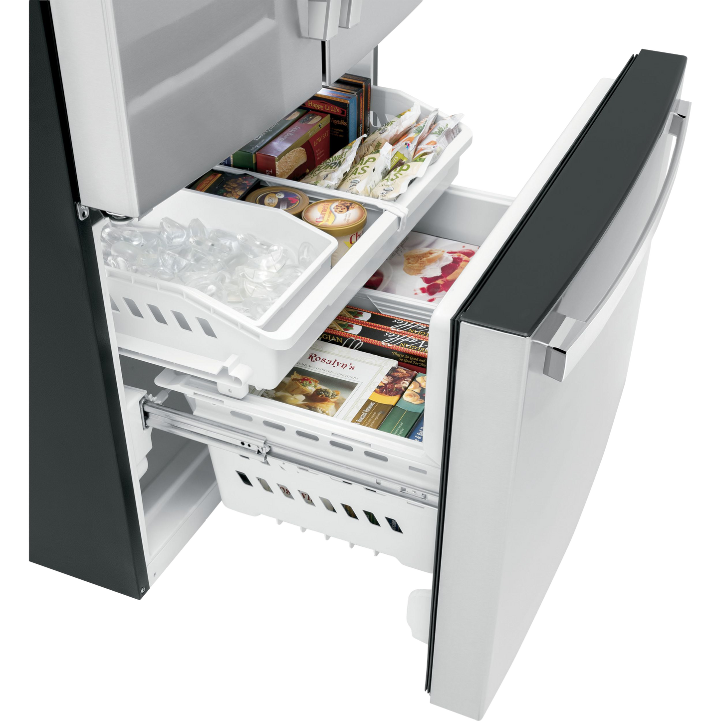 GE® ENERGY STAR® 21.9 Cu. Ft. Fingerprint Resistant Counter-Depth French-Door Refrigerator